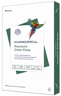 COPY PAPER, 100 BRIGHTNESS, HAMMERHILL PREMIUM, COLOR, 11" X 17", 500 SHEETS/REAM MAIN